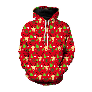 Sweat-shirts à capuche personnalisés écologiques avec impression numérique, pulls de Noël pour l'automne, pour hommes - Product Image 1