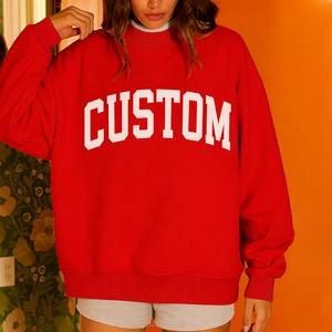 Women Casual Oversize Long Front Logo Mockneck Sweatshirt Trendy Relaxed Fit Soft Winter Daily Wear <b>Top</b> - Product Image 4