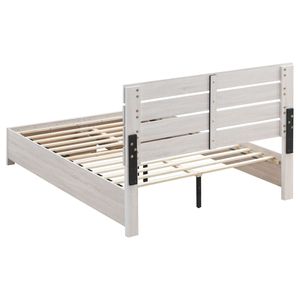 Cama de Madera con Panel de Almacenamiento Geary Coastal White Eastern King - Product Image 4