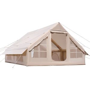 Tenda Gonfiabile per 5-8 Persone, Facile da Montare, Tenda Glamping con Pompa Manuale, Materiale Oxford 300D, 2 Aperture per Stufa - Product Image 1