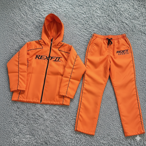 Rexfit Sports Custom Printed Mens Nylon Windbreaker Suit Lightweight Summer Set Tracksuit Set Wholesale - Product Image 4