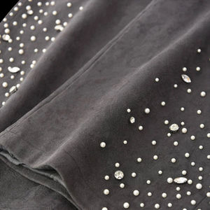 Pantalon de jogging vintage personnalisé en coton French Terry, coupe oversize, avec strass, jambe large, délavé à l'acide, style évasé, pour Sake - Product Image 3