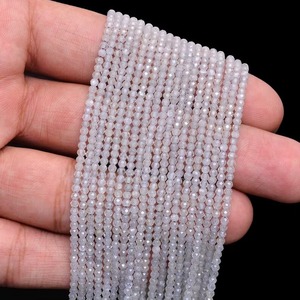 Natural Grey Cubic Zircon Rondelle Beads 2MM 3MM Faceted Loose Gemstone <b>Spacer</b> Beads Strand Wholesale Bulk For Jewelry Making - Product Image 6