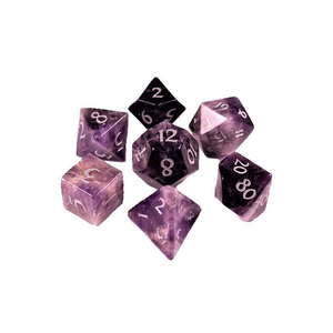 High quality stone dice crystal Lepidolite crystal reiki healing gemstones <b>Engraved</b> custom dice set Vikings - Product Image 2