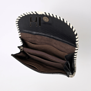 Cartera Larga Triple de Cuero Vacuno Vintage para Mujer con Protección RFID, Estilo Bohemio Occidental con Diseño Floral - Product Image 5