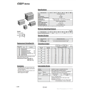 SMC Pneumatics Cylindre lisse CDQ2YA80-10DCMZ Pièces pneumatiques - Product Image 3