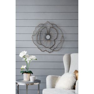 Set di 3 fiori di metallo decorazione della parete elegante scultura floreale per il portico o ingresso corridoio ingresso accenti della parete di transizione - Product Image 3