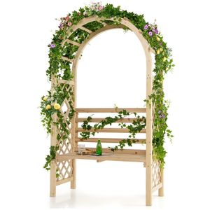 Pergola ad arco in legno per esterni, elegante design per patio e giardino - Product Image 4