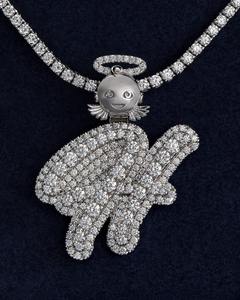 Colgante de Diamante Moissanite Personalizado Elegante de Primera Calidad para Eventos y Celebraciones de Moda Femenina Disponible para la Venta - Product Image 3