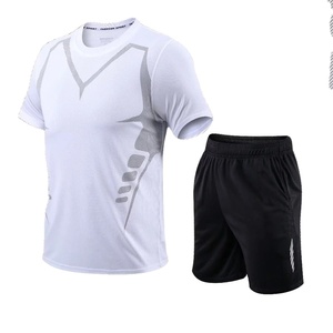 Camisas + Pantalones cortos Hombres Chándal Gimnasio Fitness Traje deportivo Ropa Correr Jogging Ropa deportiva Ejercicio Ropa deportiva para hombres - Product Image 4