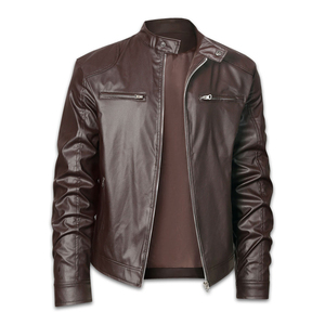 Chaqueta de Invierno Personalizable para Hombre en Cuero Genuino con Forro de Sherpa y Ribete de Piel, Estilo Urbano, Transpirable, Peso del Tejido 300g - Product Image 5