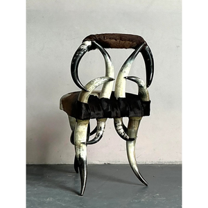 Fauteuil de luxe artisanal en corne de buffle de style royal rustique, meubles de salon fabriqués par NEHA ENTERPRISES - Product Image 4