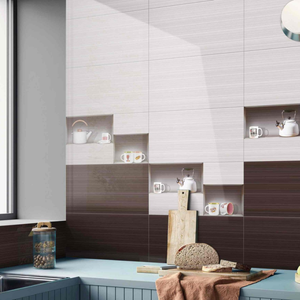 Elegante azulejo de cerámica blanco brillante de 300x600 mm, diseño minimalista para interiores de oficinas corporativas y edificios comerciales. - Product Image 1