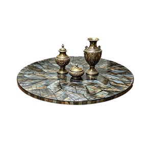Plateau tournant en nacre de Capiz - Product Image 2
