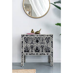 Table console moderne en incrustation d'os Meubles tendance en incrustation de résine antique pour table basse de salon Article - Product Image 1