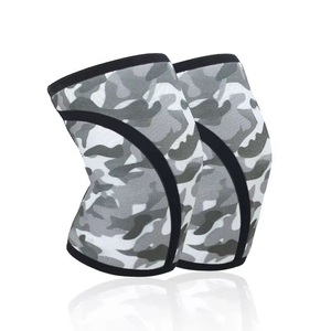 Genouillère de compression unisexe en néoprène de qualité supérieure, respirante, séchage rapide, vert-noir, avec fermeture auto-agrippante - Product Image 2
