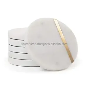 Ensemble de sous-verres en résine moderne, écologiques, durables et de haute qualité, personnalisables, motif marbre vert unique, logo personnalisé, pour la maison et les restaurants - Product Image 2