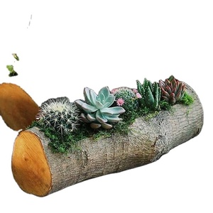 HANDICRAFTS <b>Wooden</b> Flowerpot Wishing Well <b>Planter</b> Backyard <b>Garden</b> Decor Creative <b>Wooden</b> <b>Planters</b> Bark Flower Pots <b>Garden</b> - Product Image 6