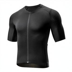 Maillot de cyclisme unisexe moutarde à manches longues, fermeture éclair intégrale, respirant, séchage rapide, logo avant, vêtement de sport pour adulte - Product Image 3