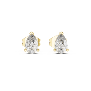 Pendientes de Diamantes Cultivados en Laboratorio con Corte Pera de 0.5CT, Engastados en Oro Amarillo de 18KT, para Mujer, Regalo de Compromiso, Boda, San Valentín, Uso Diario - Product Image 1