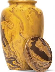 Cremation <b>Urn</b> Ashes Adult Male-<b>Large</b> Handcrafted Metal Funeral <b>Urn</b> with Secure Lid Velvet Bag & Presentation Box - Product Image 3