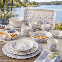 Ensemble de vaisselle réutilisable en mélamine : assiettes, bols, tasses pour hôtels, restaurants, événements, traiteurs, vente en gros