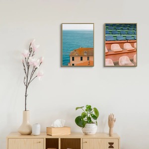 Cadre photo rectangulaire en aluminium avec impression numérique, design horizontal pour affichage de scènes de plage et de sièges de stade - Product Image 5