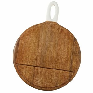 Tabla de Cortar de Madera de Acacia Natural con Asa para Cocina, Hotel, Decoración, para Servir y Cortar Pizza, Queso, Frutas - Product Image 2
