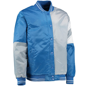 Wholesale Price Solid Color Men Baseball Satin Varsity Jacket in Bulk Quantity Breathable Winter Jacket Plain Dyed Front Logo - Product Image 4