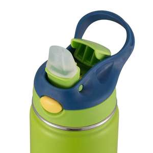 Botella de Agua de Acero Inoxidable con Aislamiento al Vacío para Niños, Ecológica, Clásica, de 360 ml, con Pajita, para Bebidas Frías y Calientes - Product Image 4