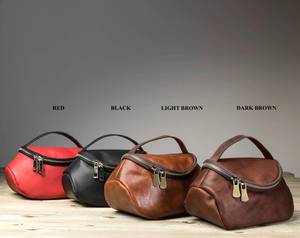 Multipurpose Custom Fashion Vintage Leather Cosmetic <b>Bags</b> quick dry for <b>Bag</b> Makeup sustainable durable Logo Leather Cosmetic <b>Bag</b> - Product Image 5