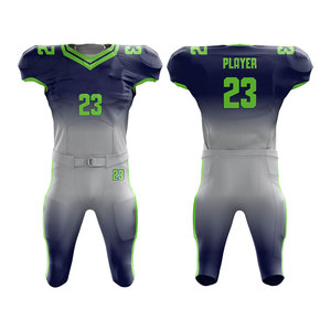 Ensemble de maillots de football américain pour hommes, ajustés, à manches courtes, sublimés, respirants, dégradés, avec numéros d'équipe, vêtements de sport pour adultes - Product Image 4