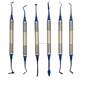 Medivolve - Juego de 6 Instrumentos Dentales de Acero para Rellenos de Composite, Color Azul, Certificación CE e ISO, OEM ODM, Manual, Profesional - Product Image 3