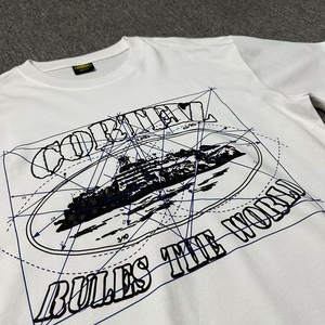 Camiseta de Manga Corta con Estampado Hip Hop de la Costa Oeste para Hombre y Mujer, Atuendo de Pareja Moderno para el Verano - Product Image 4