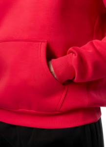 Sudadera con Capucha Roja para Hombre, de Alta Calidad, al por Mayor, Personalizada, con Hombros Caídos, Transpirable, 100% Algodón, Estilo Otoñal, Hecha en Pakistán, OEM - Product Image 5