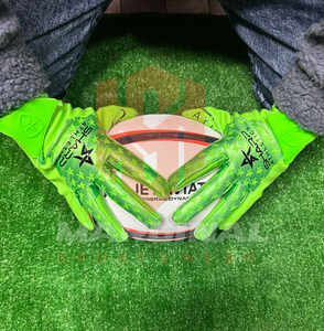 Guantes de Fútbol Americano Personalizados de Color Neón con Alta Adherencia, Guantes Deportivos Baratos al por Mayor, Guantes de Protección para Fútbol Americano para Hombre - Product Image 1