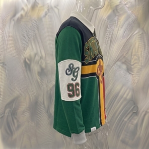 Camiseta de Hockey sobre Hielo Snowgrace, Manga Larga, Cierre de Botones, Diseño con Bloques de Color, Corte Regular para Hombre, Poliéster, Ropa para Todas las Temporadas - Product Image 5