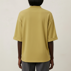 T-shirts personnalisés en gros pour femmes, 100 % coton, décontractés, col rond, pull-over pour l'été et le printemps - Product Image 3