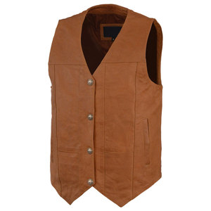 Dernier modèle de gilet en cuir confortable pour moto pour hommes, nouveau prix de gros, gilet en cuir de qualité supérieure en vente en ligne - Product Image 2