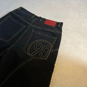 Shorts Vaqueros Vintage Y2K, Estilo Hip Hop Urbano para Hombre, Corte Recto, Cintura Media, Verano, Casual, Tejido 100% Algodón - Product Image 3