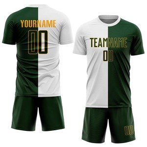 Ensemble de maillots de football personnalisés par sublimation / Kit d'uniforme de football personnalisé moitié bleu marine / moitié blanc - Product Image 4