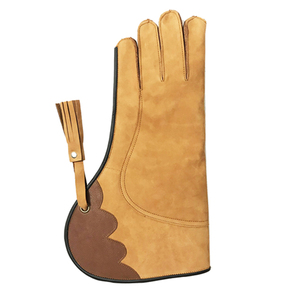 Falconry Hunting <b>Gloves</b> Premium Leather Eco-Friendly Outdoor Bird Handling Safety Wrist Strap <b>Long</b> Cuff Double Layer - Product Image 2