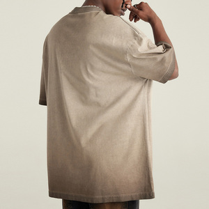 Camiseta Oversize de Alta Calidad al por Mayor para Hombre, Camisetas Vintage con Hombros Caídos, Lavado Ácido, Camiseta Blanca 100% Algodón - Product Image 3