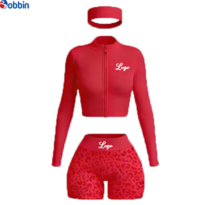 Women's Winter <b>Workout</b> Sets 3-Piece Hip Hop Style Sports <b>Jacket</b> & Gold Zipper Shorts Solid Color Spandex/Cotton Gym Yoga Set - Product Image 6