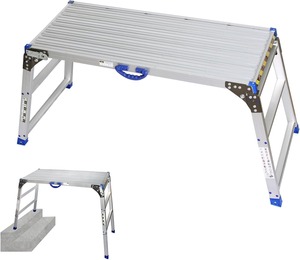 Plataforma de Trabajo Ajustable (47"x20") Ultra Ancha, Portátil, Plegable, de Aluminio, con Capacidad para 330 Libras, 50 Niveles - Product Image 1