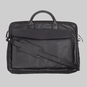 Men’s Black Leather Office Laptop Bag Premium Business <b>Briefcase</b> for Professionals with Large Capacity & Durable Craftsmanship - Product Image 1