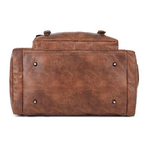 Sac de voyage de luxe léger et spacieux, style moderne, bagage à main, doublure en polyester, cuir véritable - Product Image 6