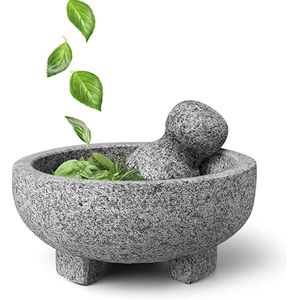 Multi Use Marble Mortar And Pestle Set For Grinding Spices Herbs <b>Garlic</b> And Making <b>Fresh</b> Masala Easily - Product Image 5