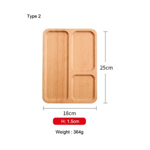 Plateau de service en bois massif de luxe, grand plateau de présentation pour buffet ou ottoman - Product Image 6