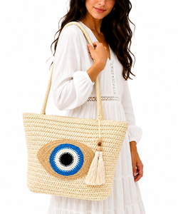 Bolso Tote de Rafia Tejido a Mano de Lujo Personalizado, Bolso de Playa con Borlas y Cuentas de Madera, Bolso de Mano para Mujer, Regalo para el Verano - Product Image 2